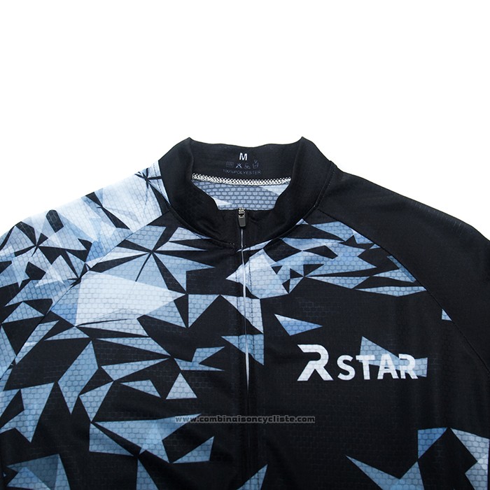 2021 Maillot Cyclisme R Star Noir Manches Courtes et Cuissard